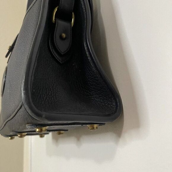 Vintage Dooney & Bourke blue black arrowhead essex leather shoulder cross body - Picture 12 of 16